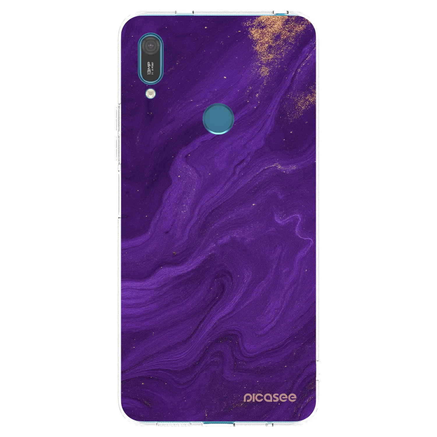 Picasee husă transparentă din silicon pentru Huawei Y7 2019 - Purple