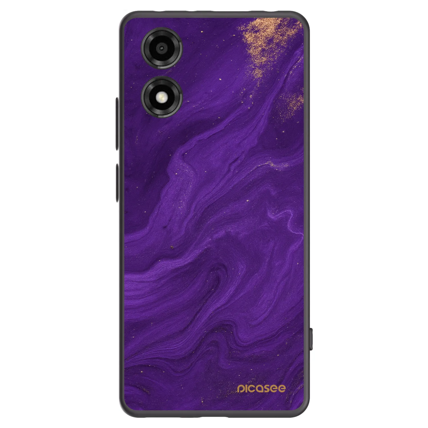 Picasee husă neagră din silicon pentru Motorola Moto E14 - Purple