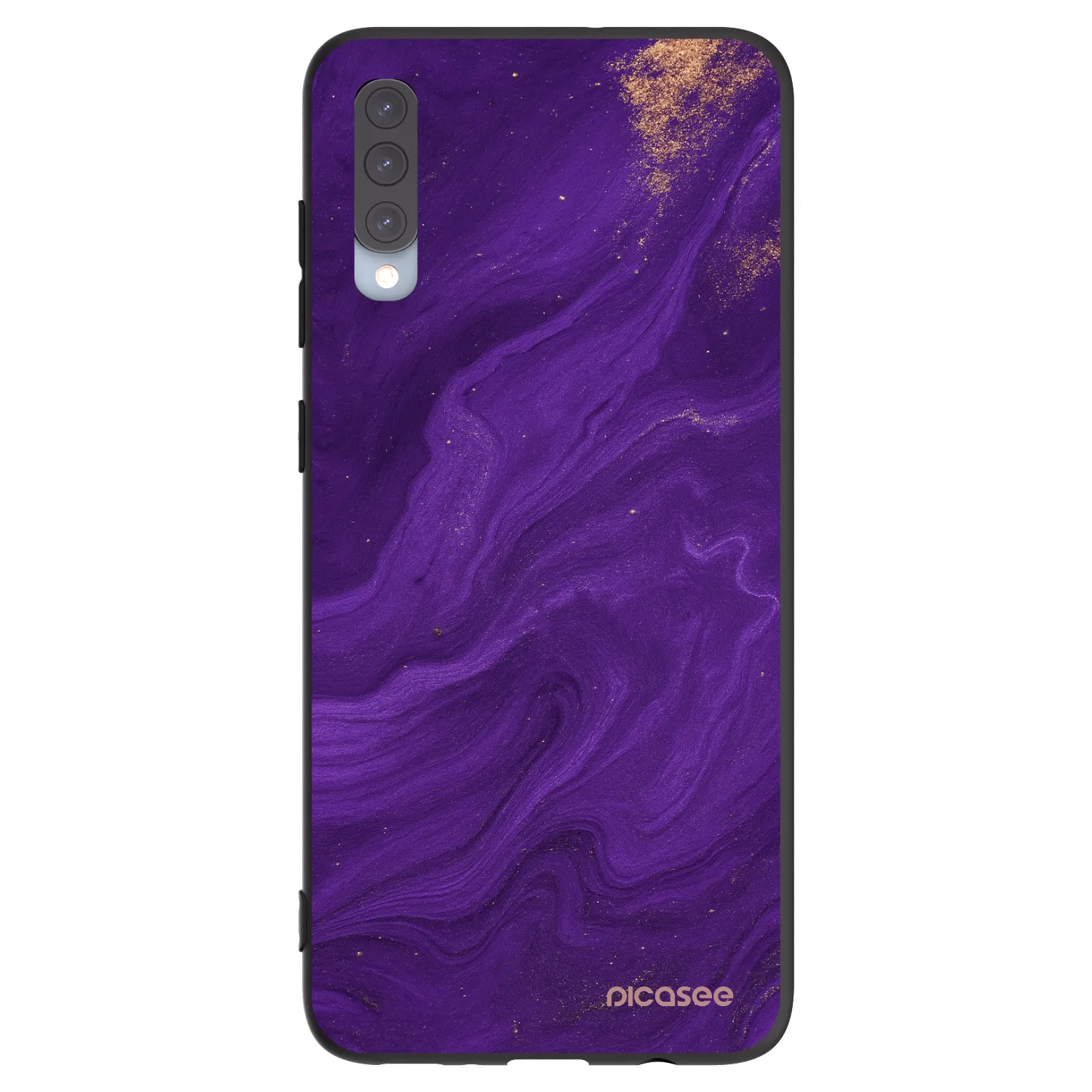 Picasee husă neagră din silicon pentru Samsung Galaxy A70 A705F - Purple