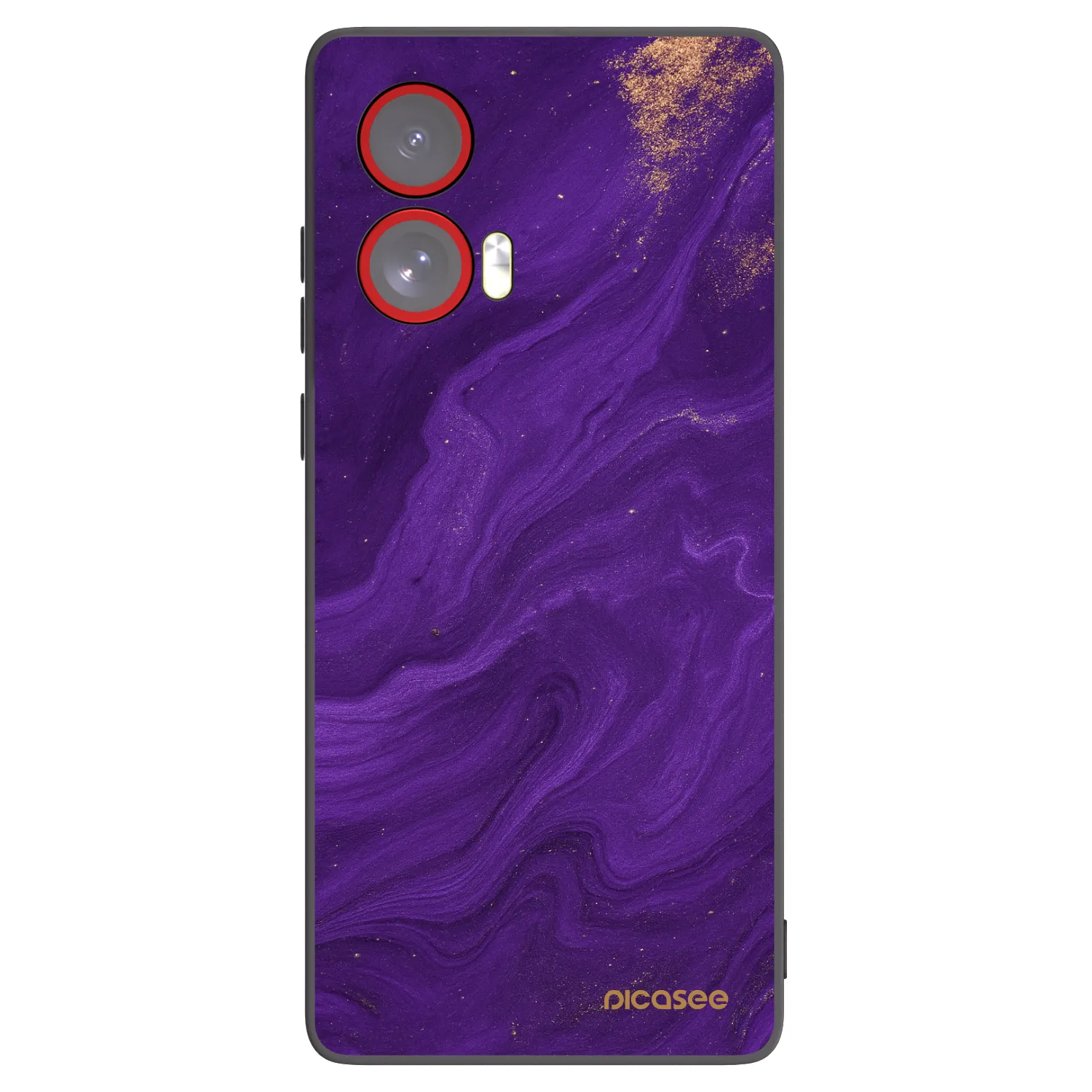 Picasee husă neagră din silicon pentru Motorola Edge 50 Fusion - Purple