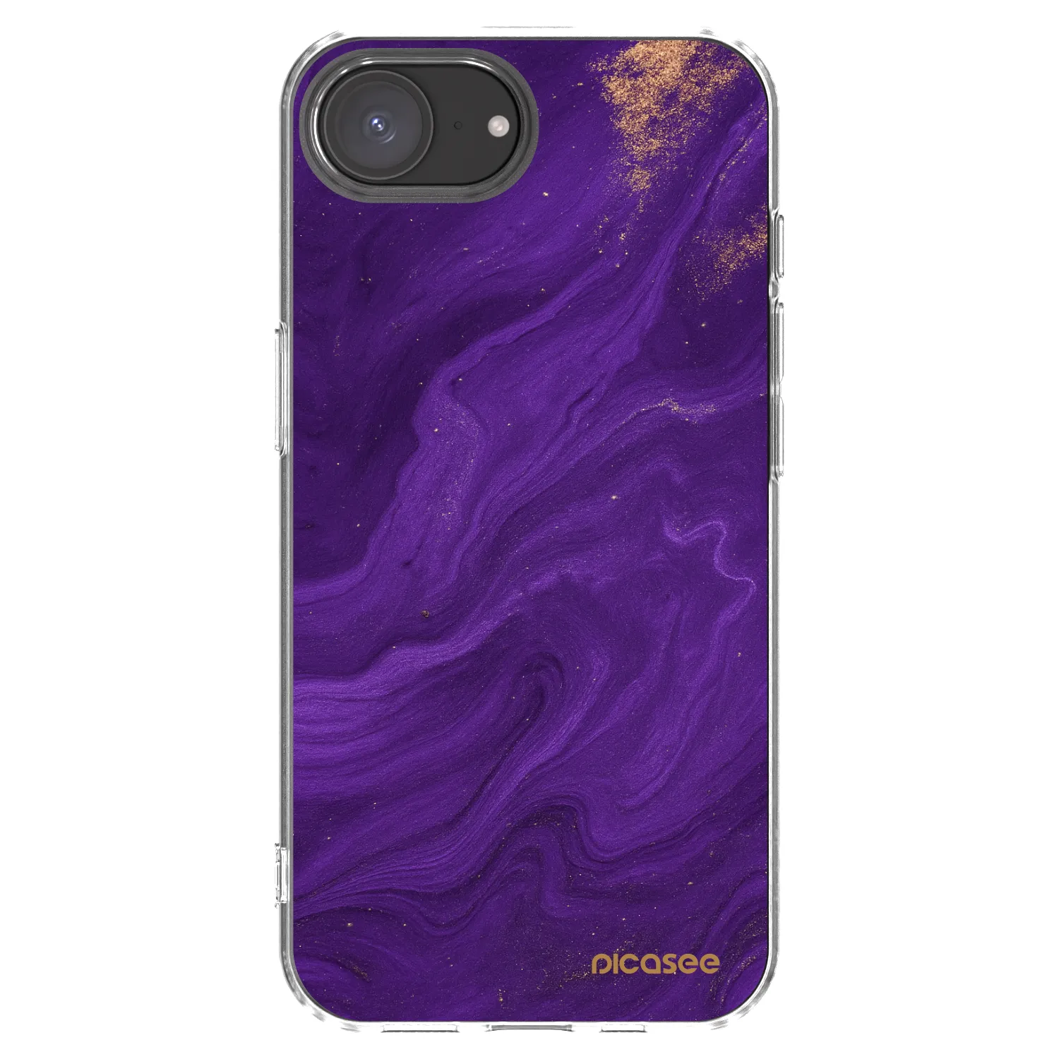Picasee husă transparentă din silicon pentru Apple iPhone 17e - Purple