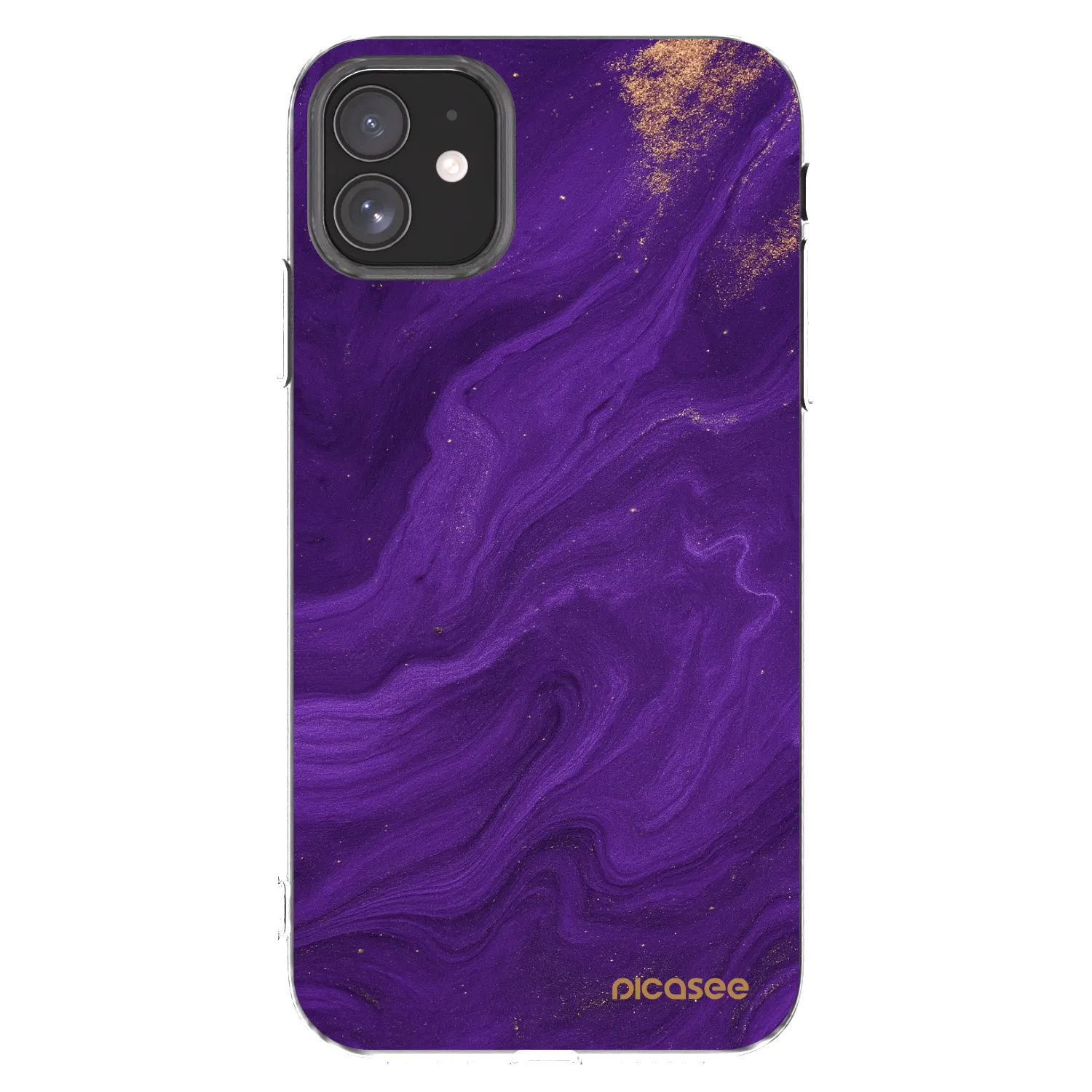 Picasee husă transparentă din silicon pentru Apple iPhone 11 - Purple