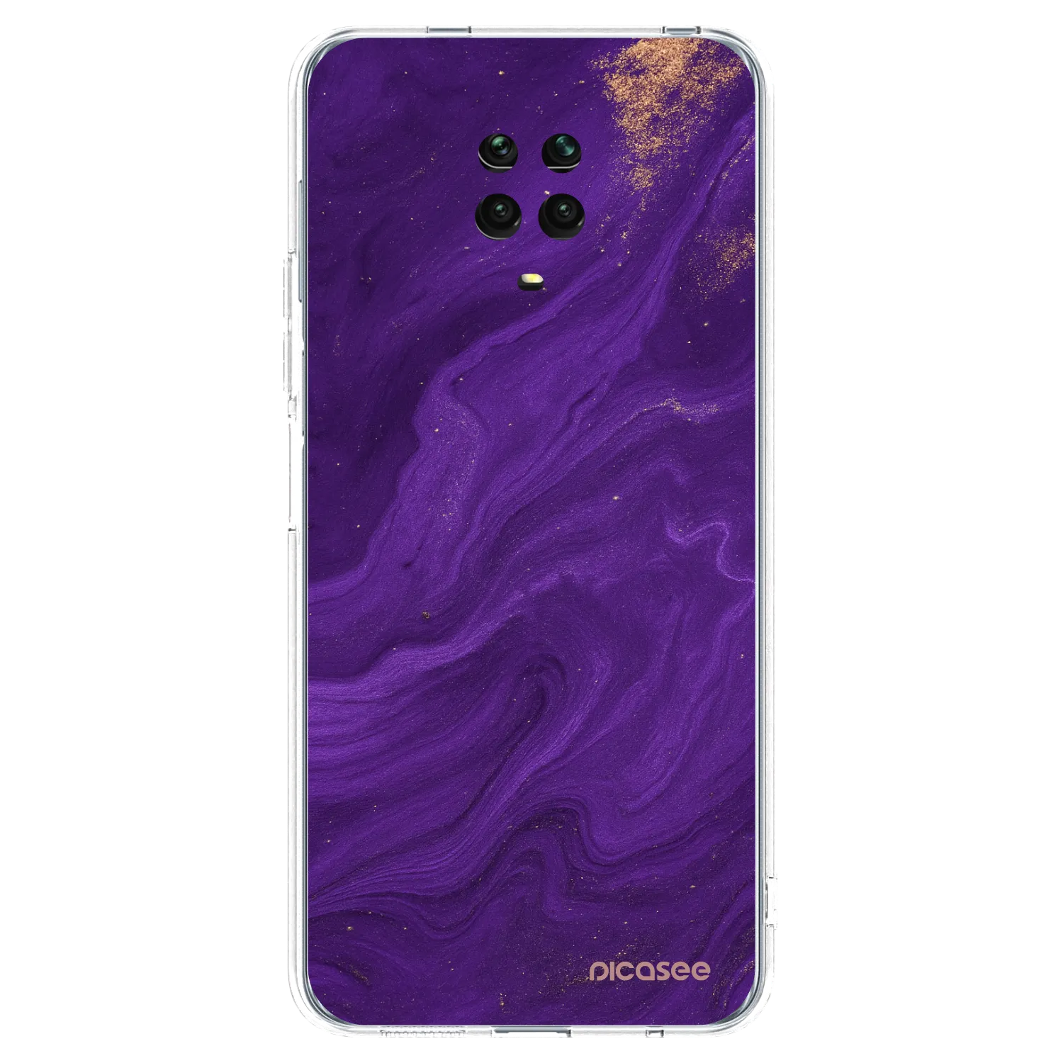 Picasee husă transparentă din silicon pentru Xiaomi Redmi Note 9 Pro - Purple