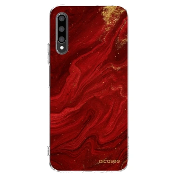 Picasee husă transparentă din silicon pentru Honor 9X Pro - Red
