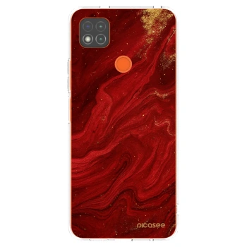 Picasee husă transparentă din silicon pentru Xiaomi Redmi 9C - Red