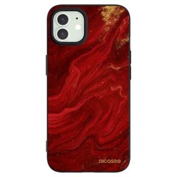 Picasee husă neagră din silicon pentru Apple iPhone 12 Pro - Red