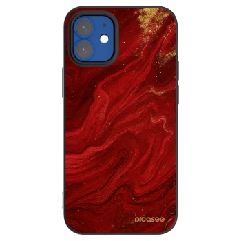 Picasee husă neagră din silicon pentru Apple iPhone 12 mini - Red