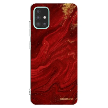 Picasee husă transparentă din silicon pentru Samsung Galaxy M31s - Red