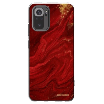 Picasee husă transparentă din silicon pentru Xiaomi Redmi Note 10 - Red