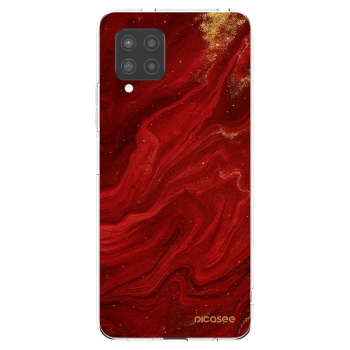 Picasee husă transparentă din silicon pentru Samsung Galaxy A42 A426B - Red