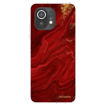 Picasee husă transparentă din silicon pentru Xiaomi Mi 11 - Red