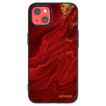 Picasee husă neagră din silicon pentru Apple iPhone 13 - Red