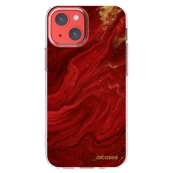 Picasee husă transparentă din silicon pentru Apple iPhone 13 mini - Red