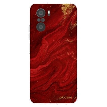 Picasee husă transparentă din silicon pentru Xiaomi Poco F3 - Red