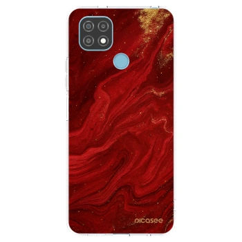 Picasee husă transparentă din silicon pentru Realme C21 - Red