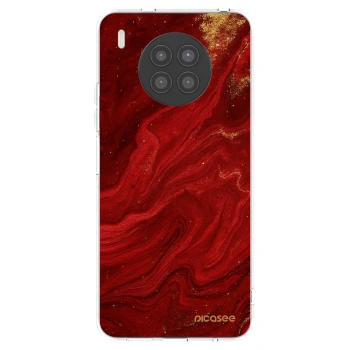 Picasee husă transparentă din silicon pentru Huawei Nova 8i - Red