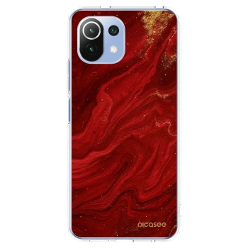 Picasee husă transparentă din silicon pentru Xiaomi 11 Lite 5G NE - Red