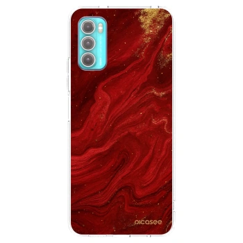 Picasee husă transparentă din silicon pentru Motorola Moto G60 - Red