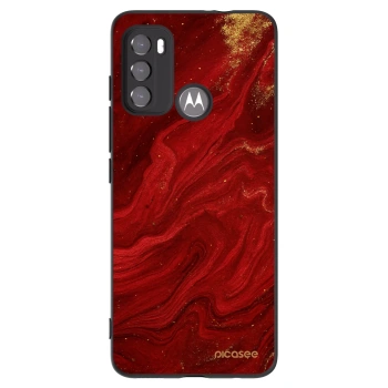 Picasee husă neagră din silicon pentru Motorola Moto G60 - Red