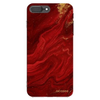 Picasee husă transparentă din silicon pentru Apple iPhone 7 Plus - Red