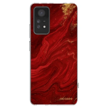 Picasee husă transparentă din silicon pentru Xiaomi Redmi Note 11 Pro 5G - Red