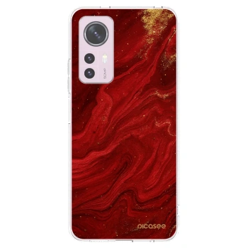 Picasee husă transparentă din silicon pentru Xiaomi 12 - Red