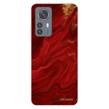 Picasee husă transparentă din silicon pentru Xiaomi 12 Pro - Red
