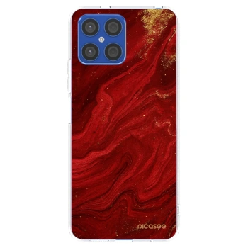 Picasee husă transparentă din silicon pentru Honor X8 4G - Red