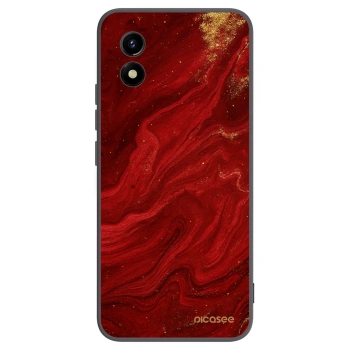 Picasee husă neagră din silicon pentru Vivo Y01 - Red