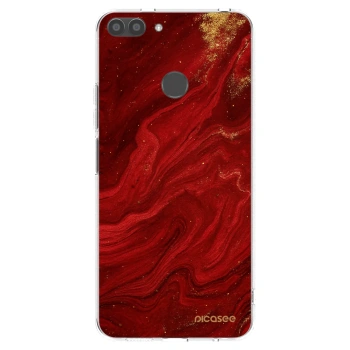 Picasee husă transparentă din silicon pentru Huawei P Smart - Red