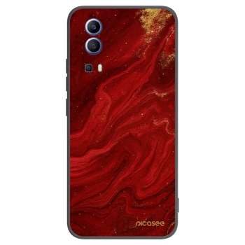 Picasee husă neagră din silicon pentru Vivo Y52 5G - Red