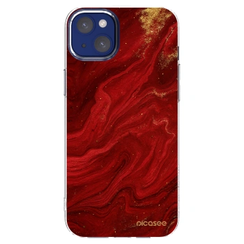 Picasee husă transparentă din silicon pentru Apple iPhone 14 Plus - Red