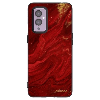 Picasee husă neagră din silicon pentru OnePlus 9 - Red