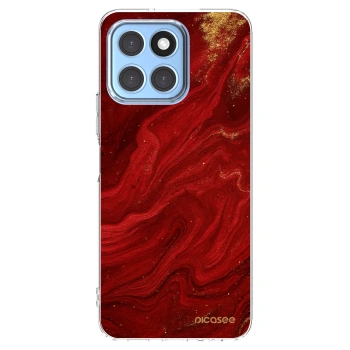 Picasee husă transparentă din silicon pentru Honor X8 5G - Red
