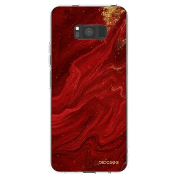 Picasee husă transparentă din silicon pentru Samsung Galaxy S8 G950F - Red
