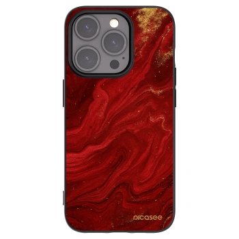 Picasee husă neagră din silicon pentru Apple iPhone 15 Pro - Red