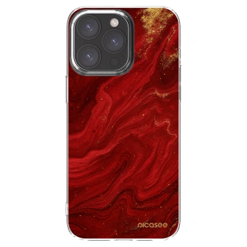 Picasee husă transparentă din silicon pentru Apple iPhone 15 Pro Max - Red