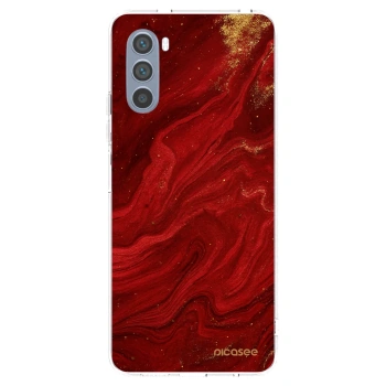 Picasee husă transparentă din silicon pentru Motorola Moto G62 - Red