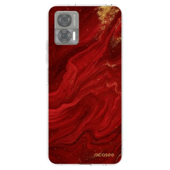 Picasee husă transparentă din silicon pentru Motorola Edge 30 Neo - Red