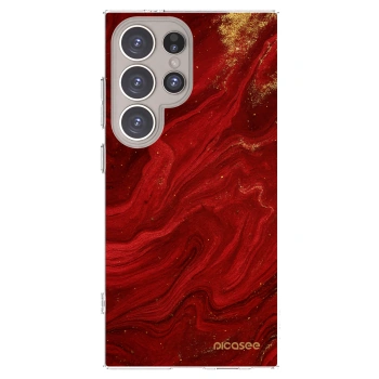 Picasee husă transparentă din silicon pentru Samsung Galaxy S24 Ultra S928B 5G - Red