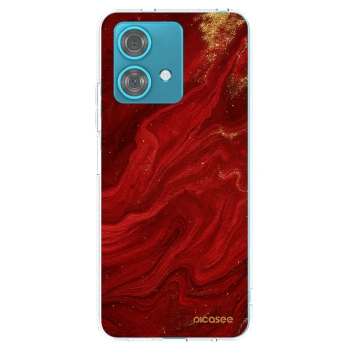 Picasee husă transparentă din silicon pentru Motorola Edge 40 Neo - Red
