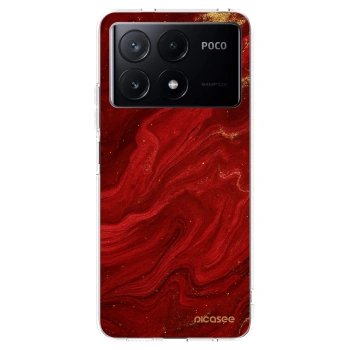 Picasee husă transparentă din silicon pentru Xiaomi Poco X6 Pro - Red