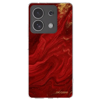 Picasee husă transparentă din silicon pentru Xiaomi Redmi Note 13 4G - Red