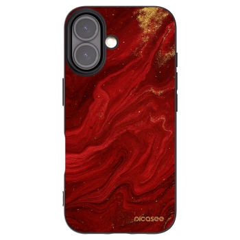 Picasee husă neagră din silicon pentru Apple iPhone 16 - Red