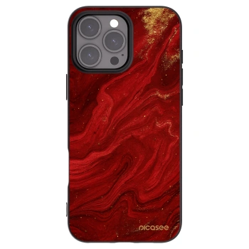 Picasee husă neagră din silicon pentru Apple iPhone 16 Pro Max - Red