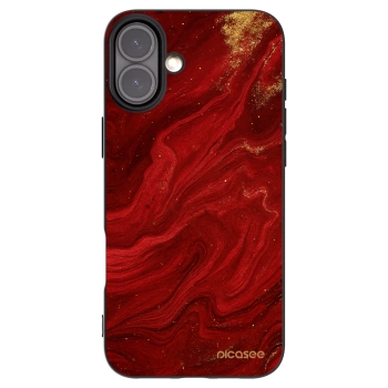 Picasee husă neagră din silicon pentru Apple iPhone 16 Plus - Red