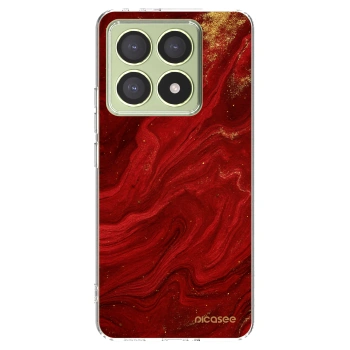 Picasee husă transparentă din silicon pentru Xiaomi 14T - Red