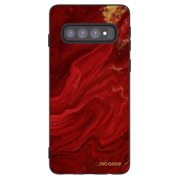 Picasee husă neagră din silicon pentru Samsung Galaxy S10 G973 - Red