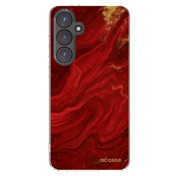 Picasee husă transparentă din silicon pentru Samsung Galaxy S24 FE S721B - Red