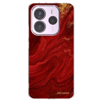 Picasee husă transparentă din silicon pentru Xiaomi Redmi Note 14 5G - Red